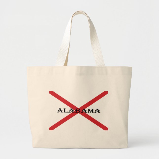 Bolsa Tote Grande Alabama e Flag jtcnt (Frente)