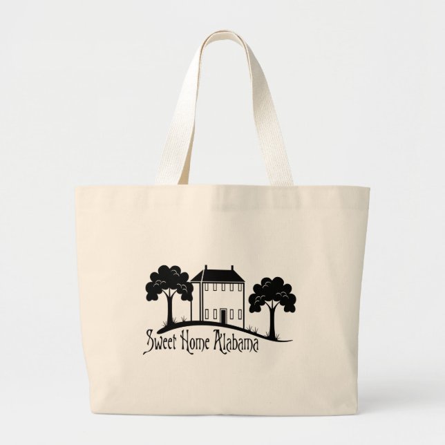 Bolsa Tote Grande Alabama Home doce (Frente)