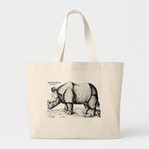 Bolsa Tote Grande Albrecht Durer - rinoceronte