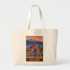 Bolsa Tote Grande Aldeia do Lago Tahoe Winter Wonderland