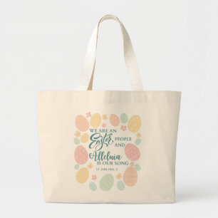 Bolsa Tote Grande Aleluia Ovos de Páscoa