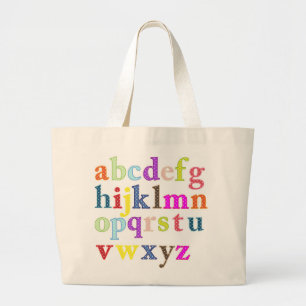 Bolsa Tote Grande Alfabeto