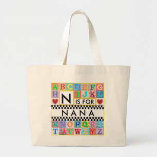 Bolsa Tote Grande Alfabeto Art Nana