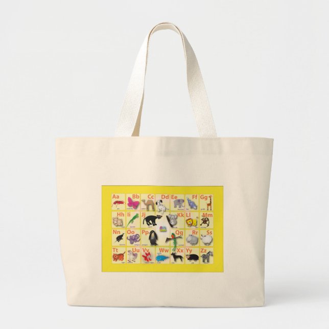 Bolsa Tote Grande Alfabeto inglês (Frente)