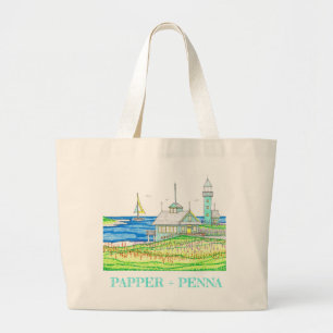 Bolsa Tote Grande Algodão do Mar Jumbo Tote Bag