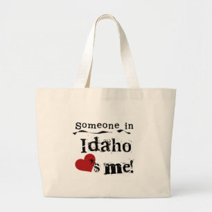 Bolsa Tote Grande Alguém em Idaho ama-me