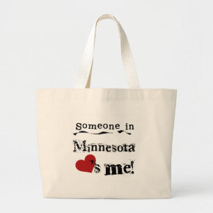 Bolsa Tote Grande Alguém em Minnesota ama-me