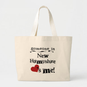 Bolsa Tote Grande Alguém em New Hampshire ama-me