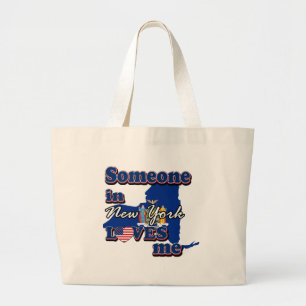 Bolsa Tote Grande Alguém em New York ama-me