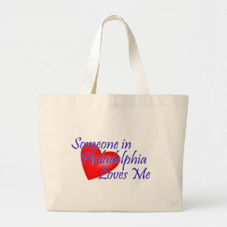 Bolsa Tote Grande Alguém em Philadelphfia ama-me