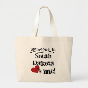 Bolsa Tote Grande Alguém em South Dakota ama-me