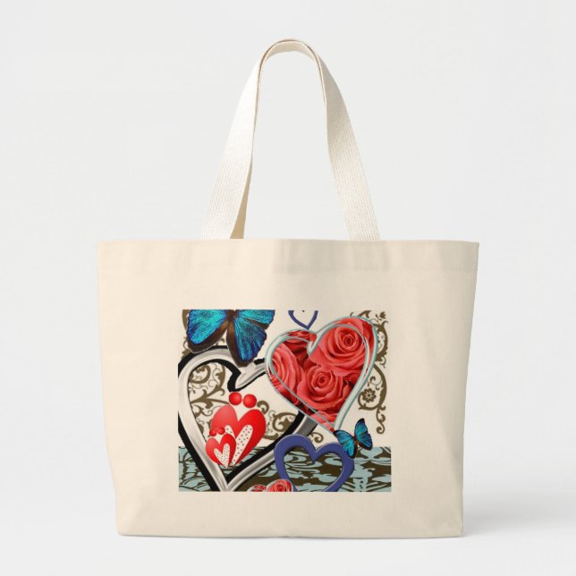 Bolsa Tote Grande Algumas de minha coleção favorita das coisas (Frente)