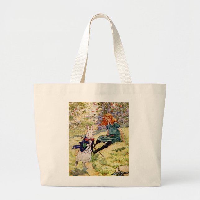 BOLSA TOTE GRANDE ALICE E COELHO BRANCO (Frente)