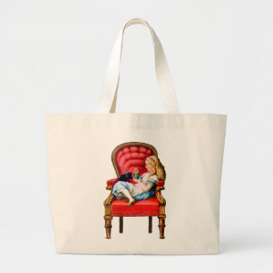 BOLSA TOTE GRANDE ALICE E SEU GATO, DINAH