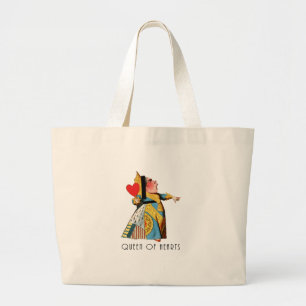 Bolsa Tote Grande Alice no País das Maravilhas Rainha de Copas