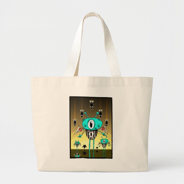 Bolsa Tote Grande Alienígena 2012 da equipe (Frente)