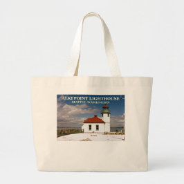 Bolsa Tote Grande Alki Point Lighthouse, Seattle Washington