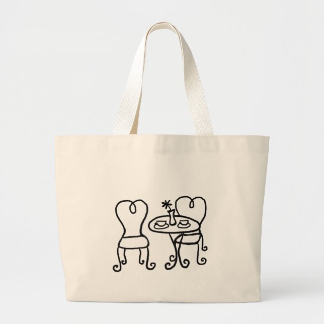 Bolsa Tote Grande almoço qualquer um? (Frente)
