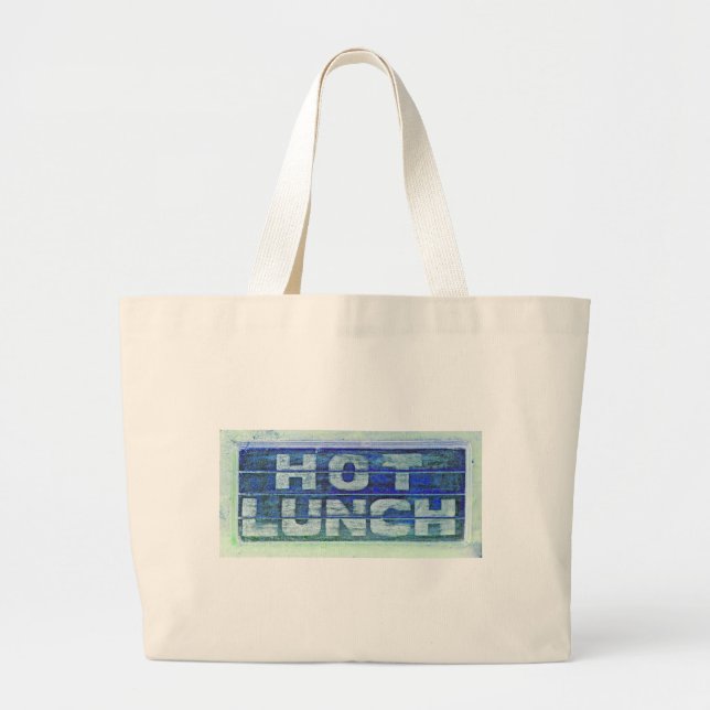 Bolsa Tote Grande Almoço quente (Frente)