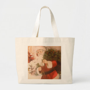 Bolsa Tote Grande Almofada com Papais noeis