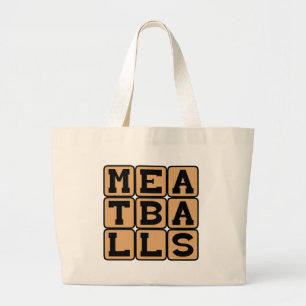 Bolsa Tote Grande Almôndegas, Amigo do Espaguete