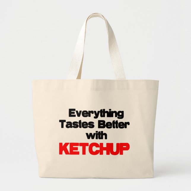 BOLSA TOTE GRANDE AMANTE DA KETCHUP (Frente)