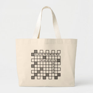 Bolsa Tote Grande Amante das palavras cruzadas