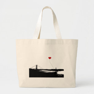 Bolsa Tote Grande Amante de golden gate bridge San Francisco
