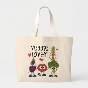 Bolsa Tote Grande Amante do vegetariano