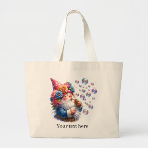 Bolsa Tote Grande Amantes do jardim de gnomos