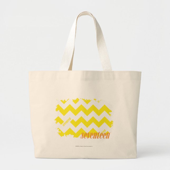 Bolsa Tote Grande Amarelo 2 do ziguezague (Frente)