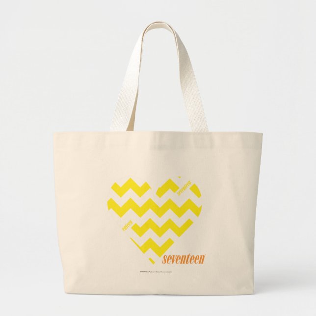 Bolsa Tote Grande Amarelo 4 do ziguezague (Frente)