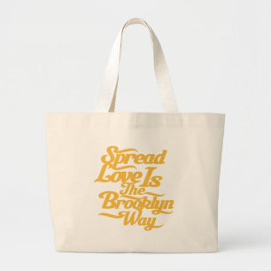 Bolsa Tote Grande Amarelo do amor de Brooklyn