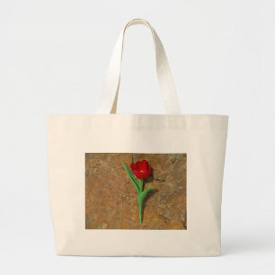 Bolsa Tote Grande amarelo e Red Tulip