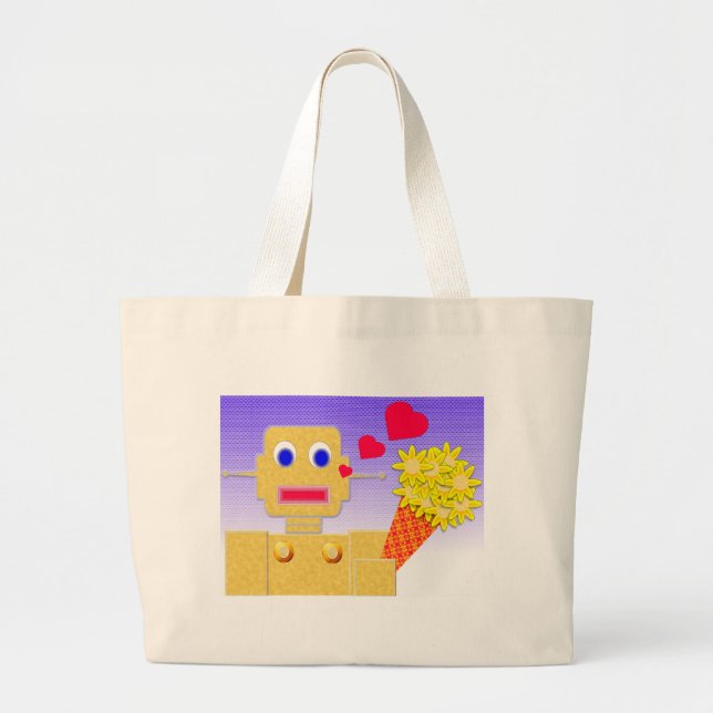 Bolsa Tote Grande Ame-me, sou um Bot (Frente)