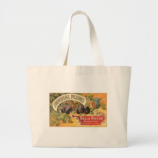 Bolsa Tote Grande Ameixas Imperiais (Frente)