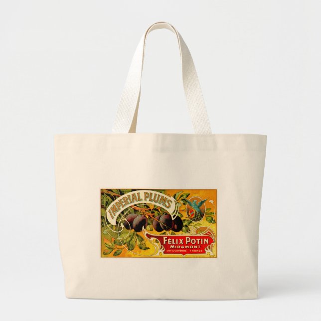 Bolsa Tote Grande Ameixas Imperiais (Frente)