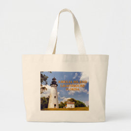 Bolsa Tote Grande Amelia Island Lighthouse, Florida Jumbo Tote Bag