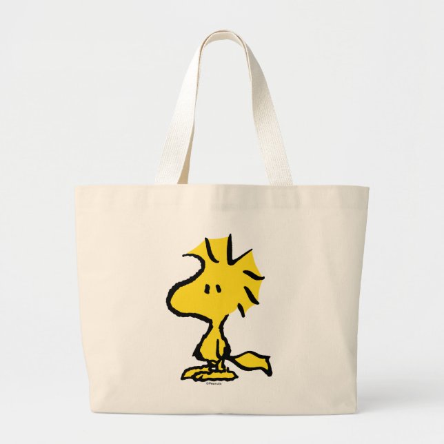 Bolsa Tote Grande Amendoins | Floresta Amiga de Snoopy (Frente)