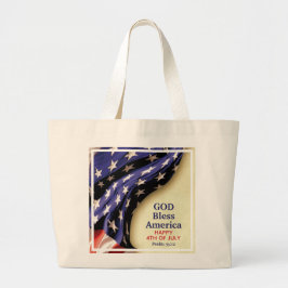 Bolsa Tote Grande AMÉRICA DEUS ABENÇOE personalizada