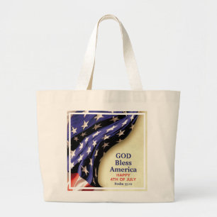 Bolsa Tote Grande AMÉRICA DEUS ABENÇOE personalizada
