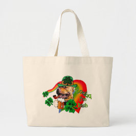 Bolsa Tote Grande American Pit Bull Terrier St Patricks