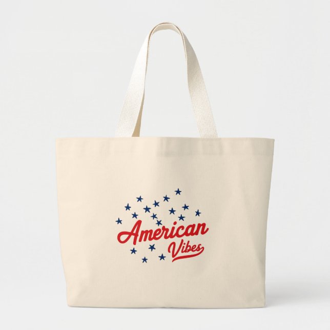 Bolsa Tote Grande American Vibes Tote Bag (Frente)