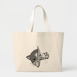Bolsa Tote Grande amor ao meu amante design #catlover #catlife #cat