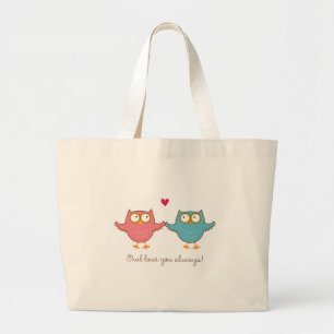 Bolsa Tote Grande amor da coruja você