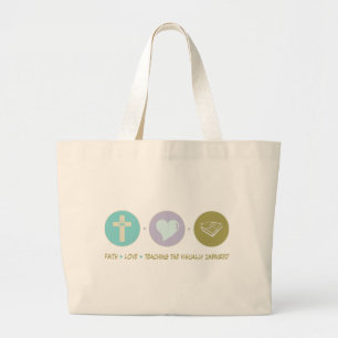 Bolsa Tote Grande Amor da fé que ensina o cego