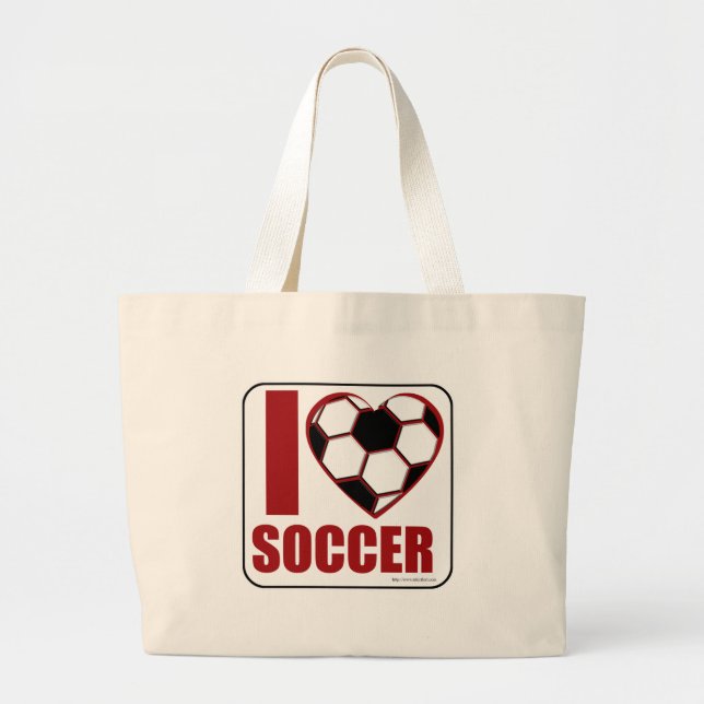 Bolsa Tote Grande Amor de futebol (Frente)
