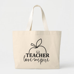 Bolsa Tote Grande Amor de Professor Inspira - Divertido