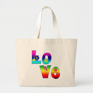 Bolsa Tote Grande AMOR do Hippie