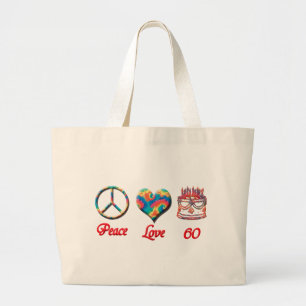 Bolsa Tote Grande Amor e 60 da paz